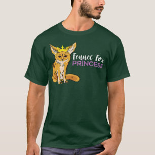 Camiseta Fennec Fo Princess Ears Crown Animal Fennec Fo Lov