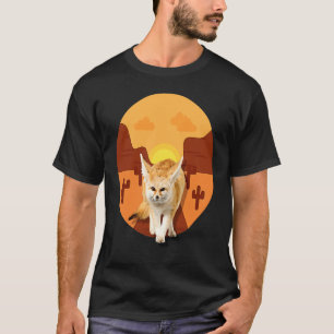 Camiseta Fennec Fox Animal Canine Desert Men Mulheres Crian