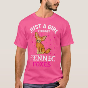 Camiseta Fennec Fox É Apenas Uma Rapariga Que Ama Raposas F