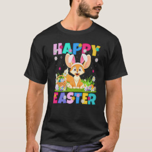 Camiseta Fennec Fox Felz pascoa Bunny Fennec Fox Páscoa S