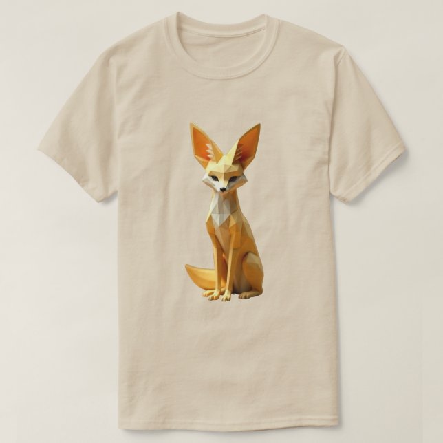 Camiseta Fennec Fox Geométrica (Frente do Design)