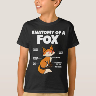 Camiseta Fennec Fox I Fox Lover I Adorável Anatomia De Uma 