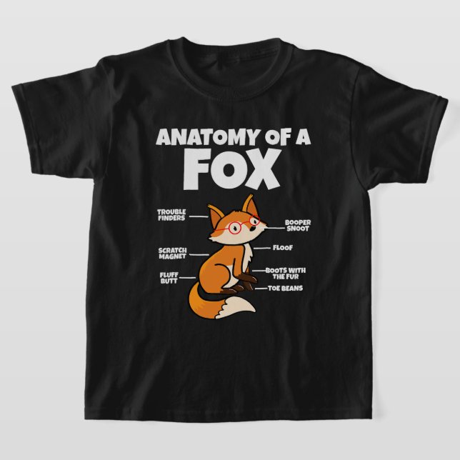Camiseta Fennec Fox I Fox Lover I Adorável Anatomia De Uma  (Postura )