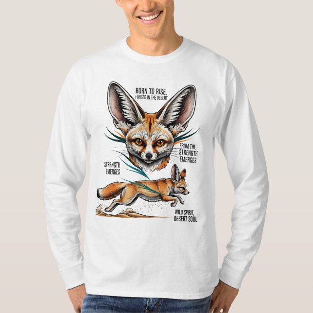 Camiseta Fennec Fox - Nascer do Espírito do Deserto Rise (Frente)