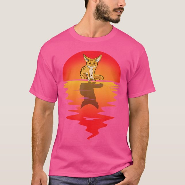 Camiseta Fennec Fox Sunset Ear Animal Fennec Fox Proprietár (Frente)