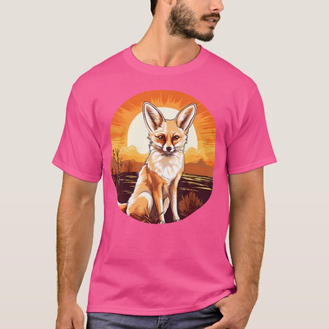 Camiseta Fennec Fox Sunset Fennec Fox Lover Raposa (Frente)