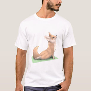 Camiseta Fennec Fox Yoga Meditação De Dose Zen Workout Ex