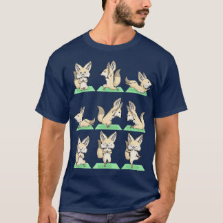 Camiseta Fennec Fox Yoga Pose Zen Cute Workout Yog