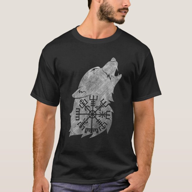 Camiseta Fenrir Fenrir Wolf De Odin Vikings Asgard Valhalla (Frente)