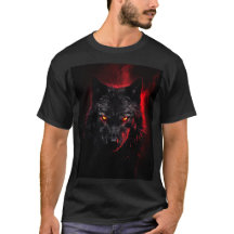Fenrir - Lobo Negro com Olhos Vermelhos