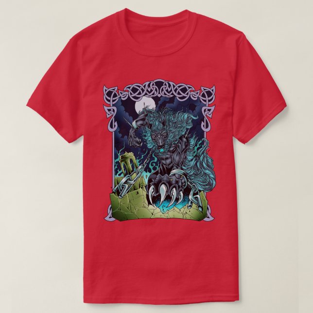 Camiseta Fenriswolf em Asgard Fenrir (Frente do Design)