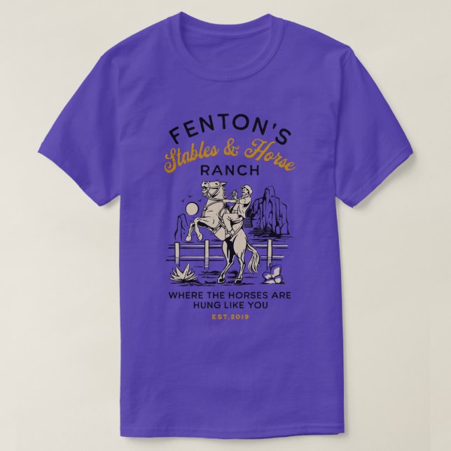 Camiseta Fentons Stables Horse Ranch Est 2019 (Frente do Design)