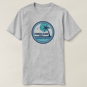 Camiseta Fenwick Ilha Delaware Palmeira Pássaros