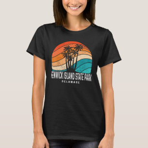 Camiseta Fenwick Island State Park Delaware Palm Tree Beach