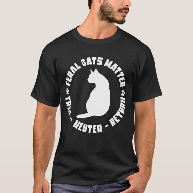 Camiseta Feral Cats Matam O Nódulo Devolve Gato Engraçado (Frente)