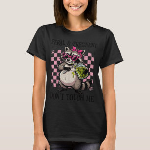 Camiseta Feral e grávida não toque humor engraçado de gravi