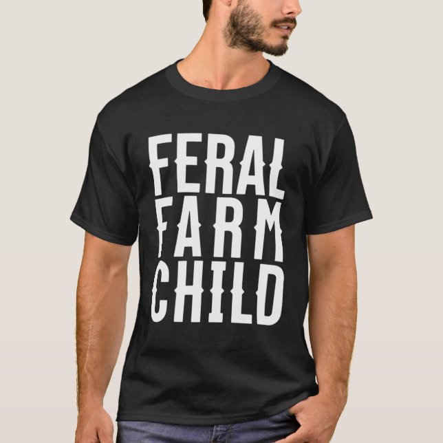 Camiseta Feral Farm Child Energetic Farm Kids And Proud Par (Frente)