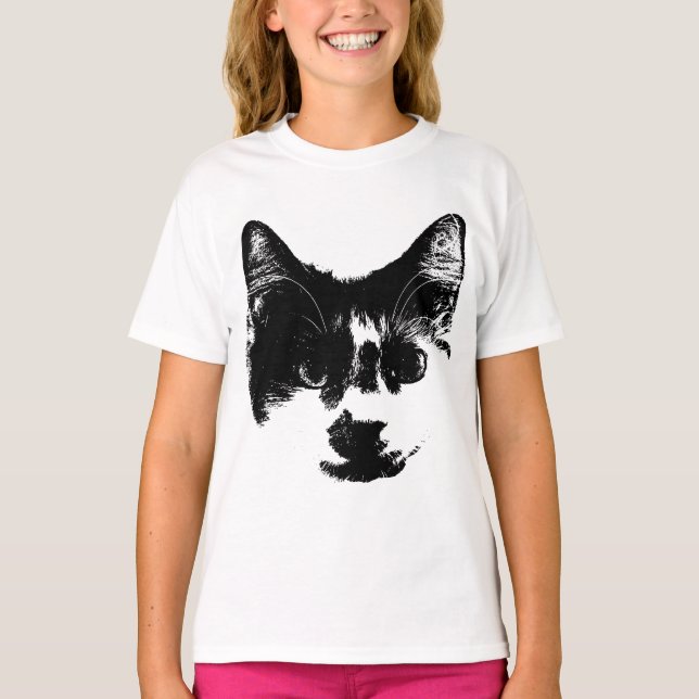 Camiseta Feral Mood – Ink Style Cat  (Frente)