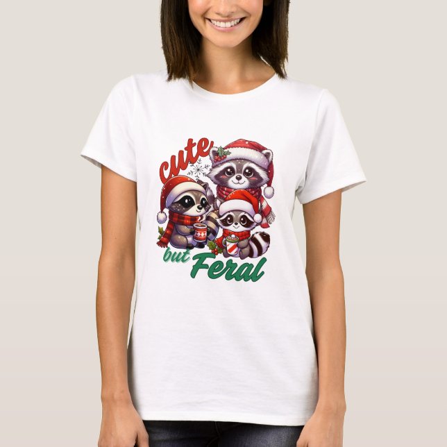 Camiseta Feral Raccoon no Natal (Frente)