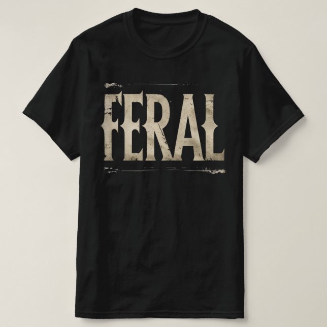 Camiseta FERAL TShirt - Minimalist Statement for Wild Souls (Frente do Design)