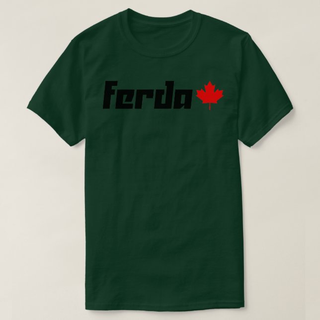 Camiseta Ferda Canadian Funny Hockey Shirt (Frente do Design)