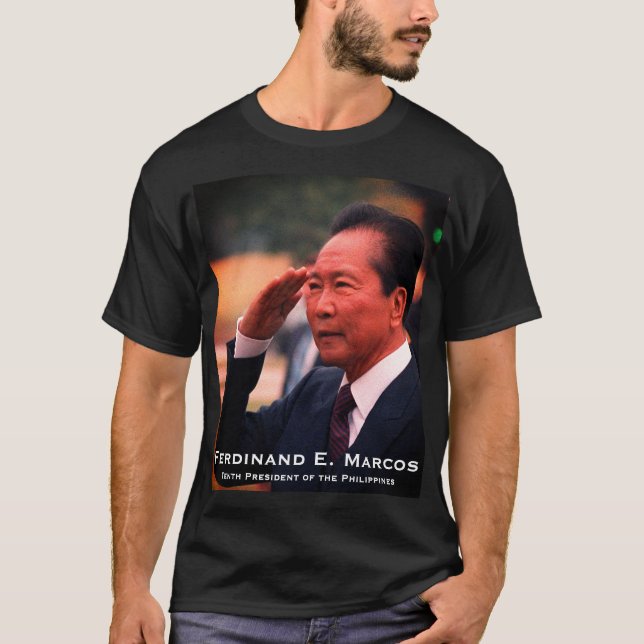 Camiseta Ferdinand Marcos, Décimo Presidente das Filipinas (Frente)
