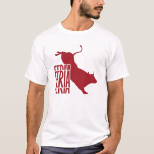 Camiseta Feria - Rouge de logotipo couleur / blanc & taurea