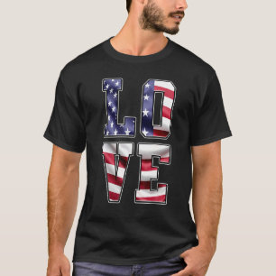 Camiseta Feriado 365 Love Usa American Flag Us Patriotic Ju