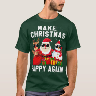 Camiseta Feriado 365 Torna o Natal Feliz Novamente Um Prese