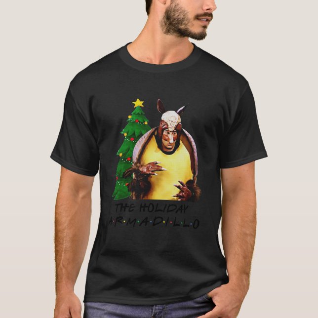 Camiseta Feriado Armadillo - Conjunto de Figuras de Natal (Frente)
