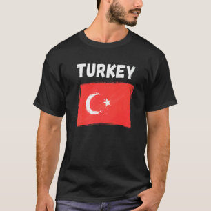 Camiseta Feriado da Bandeira da Turquia Bandeira Turca Grun