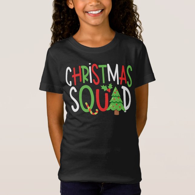 Camiseta Feriado da Família de Esquadrão de Natal Engraçado (Frente)