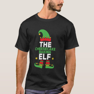 Camiseta Feriado da Família Elf Baking de Cheesecake Corres
