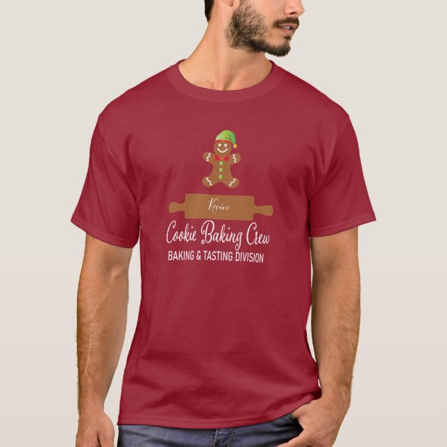 Camiseta Feriado da Tripulação de Cookie Baking (Frente)