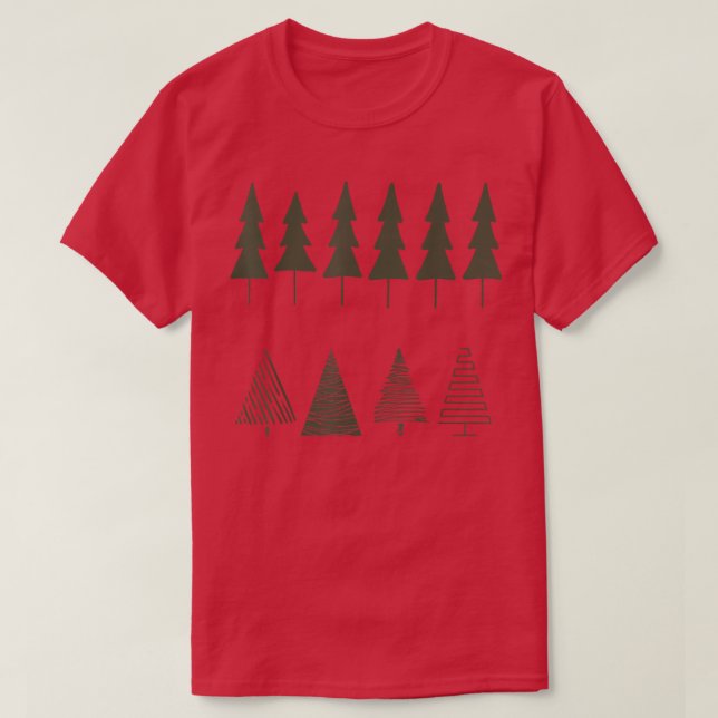 Camiseta Feriado das Árvores de Natal Bonito Feliz Natal Na (Frente do Design)