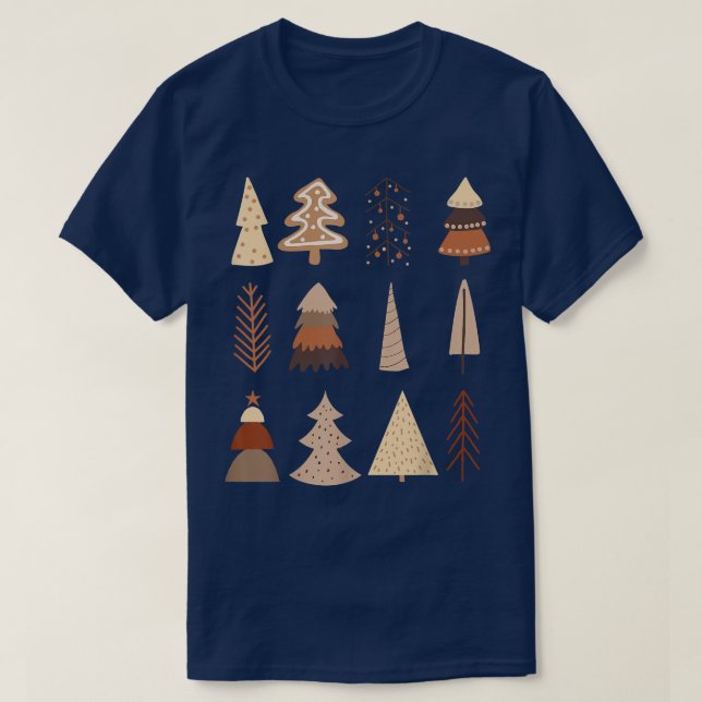 Camiseta Feriado das Árvores de Natal Bonito Feliz Natal Na (Frente do Design)