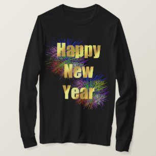 Camiseta Feriado de Ano Novo Feliz
