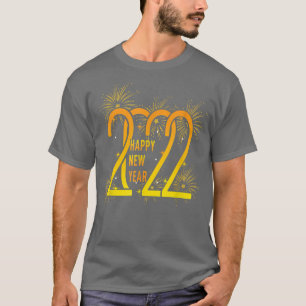 Camiseta Feriado de Celebração - Feliz ano novo Hello 2022
