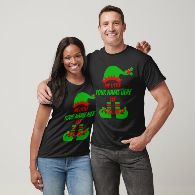 Camiseta Feriado de Correspondência da Família Elf Natal Pe (Unissex)