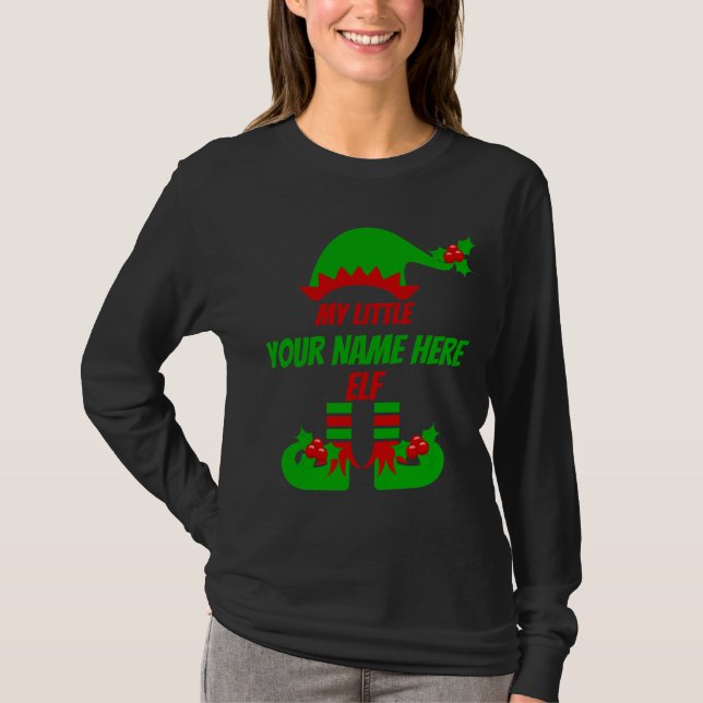 Camiseta Feriado de Correspondência da Família Elf Natal Pe (Frente)