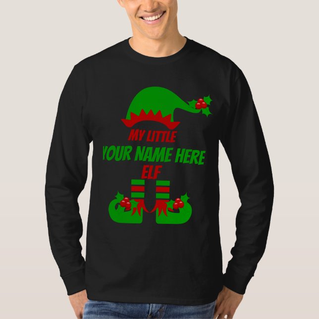 Camiseta Feriado de Correspondência da Família Elf Natal Pe (Frente)