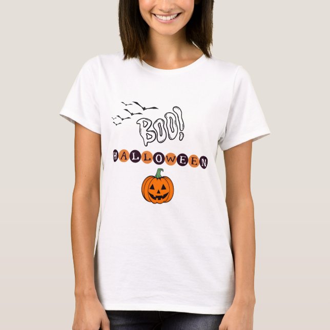 Camiseta Feriado de Halloween minimalista (Frente)