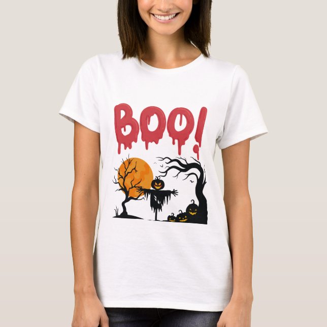 Camiseta Feriado de Halloween minimalista (Frente)