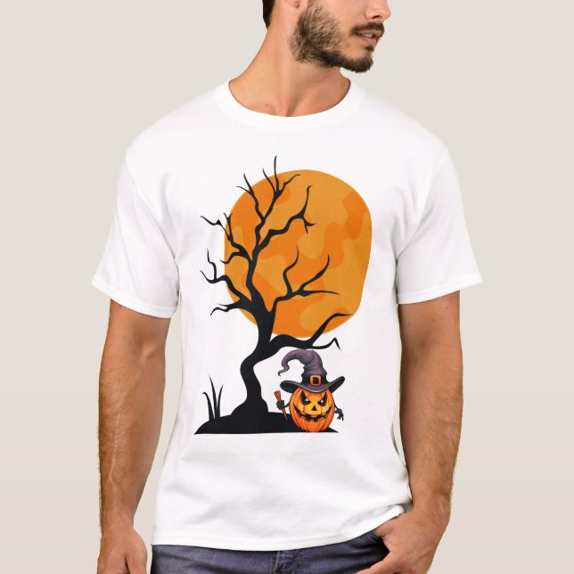 Camiseta Feriado de Halloween minimalista (Frente)