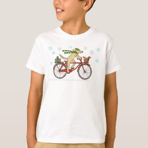 Camiseta Feriado de inverno lunático do cão e do esquilo 