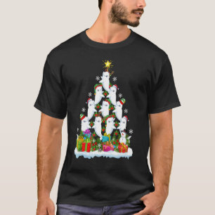 Camiseta Feriado de Natal Árvore de Natal da Baleia Belug