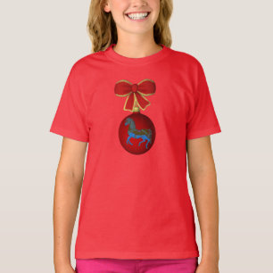 Camiseta Feriado de Natal Carrossel Horse