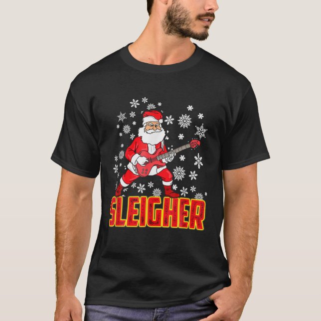 Camiseta Feriado de Natal com Cláusula Santa Cláusula de Na (Frente)