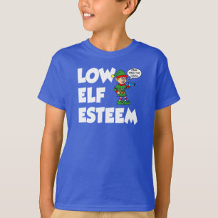 Camiseta Feriado de Natal de Baixo Elf Esteem Engraçado