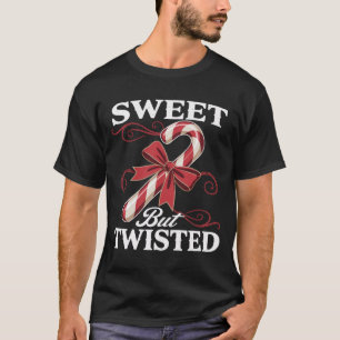 Camiseta Feriado de Natal de Cane Doce Doce Mas Torcido